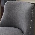thumbnail image 7 of Newest 30" Swivel Bar Stools Set of 2, Dark Gray Linen Upholstery with High Back & Solid Wood Frame for Kitchen Island & Home Bar, 7 of 7