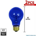thumbnail image 3 of 2Pk - SUNLITE 25w A19 120v Transparent Blue Medium Base Bulb, 3 of 3