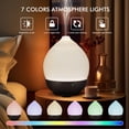 thumbnail image 4 of Essential Oils Diffuser Ceramic 250ml - Ultrasonic Aromatherapy Diffuser 3D Printing Dome, Cool Mist Air Freshener with 2 Mist Modes 7 Colors LED Lights,, 4 of 7