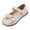 White, variant on Xfvqtps Girls Mary Jane Shoes Bowknot Flat Soft Sole Hook and Loop Strap Close Square Toe Solid Color Casual Dressy Princess Shoes