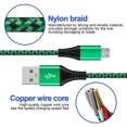 thumbnail image 3 of Micro Usb Cable 6ft 2 Pack,AILKIN Android Cable Nylon Braided Micro USB Fast Charging Micro Cables Cords,Green, 3 of 6