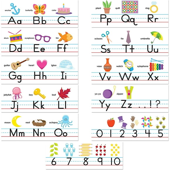 Alphabet Line for Classroom Wall, ABC Alphabet Banner, Educational Classroom Decorations (Each 24 inch x 8.5 inch)