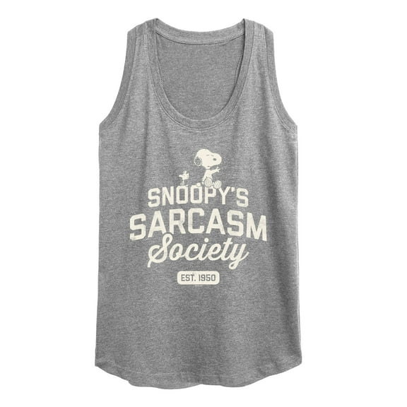 Peanuts - Snoopy Sarcasm Society - Women's Racerback Tank Top