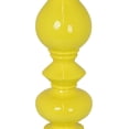 thumbnail image 4 of Naze Tabletop Candle Holder with Turned Accents, 23 Inch Yellow Resin, 4 of 7