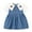 Blue, variant on JoyHoop Summer Toddler Baby Girl Dress Denim Ruffle Short Sleeve Dress Kids Casual Dresses Princess Beach Sundress