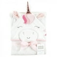 thumbnail image 2 of Hudson Baby Infant Girl Cotton Animal Face Hooded Towel, Rose Unicorn, One Size, 2 of 2