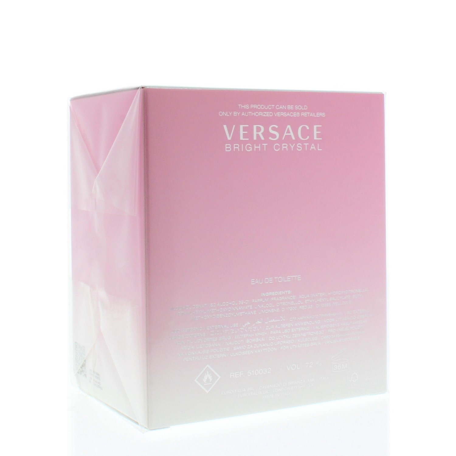 Versace Bright Crystal Eau De Toilette Spray, Perfume for Women, 3 oz - image 2 of 3