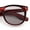 Red - Grey, variant on Gentlemanly Retro Horn Rim Hipster Fashion Plastic Sunglasses [Black - Smoke]