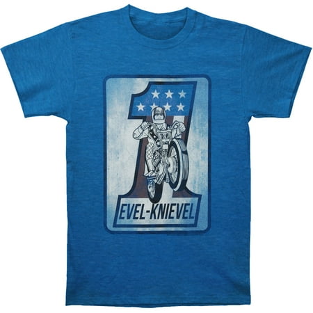 Evel Knievel Men's  One Square Slim Fit T-shirt Heather