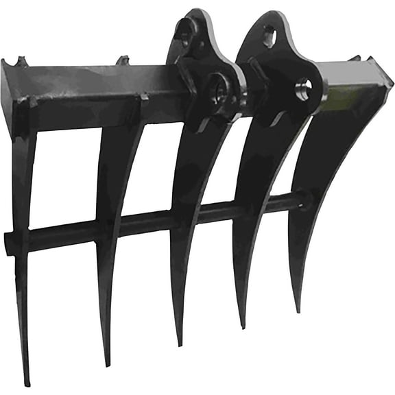 NorTrac Mini-X Rake for Mini Excavator Item# 1111419, 19.69in.L x 15.75in.W x 3.94in.H