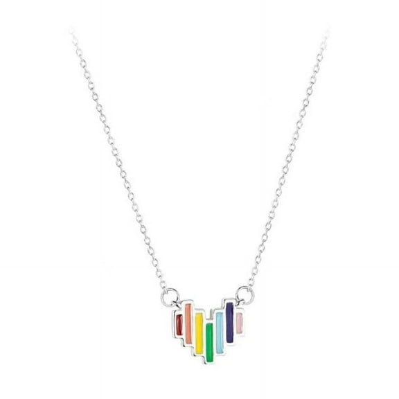 Rainbow Necklace Gay Pride Necklace Rainbow Necklace Rainbow Lesbian Gay Pride Jewelry for Men Women Gift