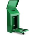 thumbnail image 2 of Metal Donation Box Charity Steel Collection Box Office Suggestion Box Secure Box with Top Slot and Lock with Keys Wall Mount with pre drilled Holes 10x6x2.5 Waterproof Mailbox for Home OfficeGreen, 2 of 3