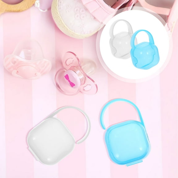 WHAMVOX 2pcs Pacifier Case Reusable Pacifier Holder Baby Pacifier Container Travel Pacifier Case