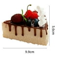 thumbnail image 2 of Bangcool Artificial Cake Triangular Decorative Mini Cake Prop Food Model Dessert Model, 2 of 10