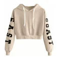 thumbnail image 4 of Sudadera Ombliguera Crop Top Con Capucha Para Sublimar, 4 of 6
