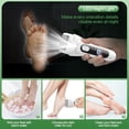thumbnail image 5 of Wiher Electric Foot Callus Remover, LED Light & Display Electric Foot File, Waterproof Electric Foot Filer, 3 Replacement Rollers & USB-C Charging Foot Sanders for Feet White, 5 of 7