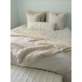 thumbnail image 6 of Oversized Plush Chenille Sweater Throw Charcoal Grey, 6 of 12
