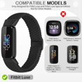 thumbnail image 3 of Paquete de 2 bandas elásticas trenzadas coatibl con Fitbit Luxe Band, correa de nailon suave ajustable de reputo para Fitbit Luxe/Luxe Edición pecial Fitns Tracker mujer y hombr, 3 of 5