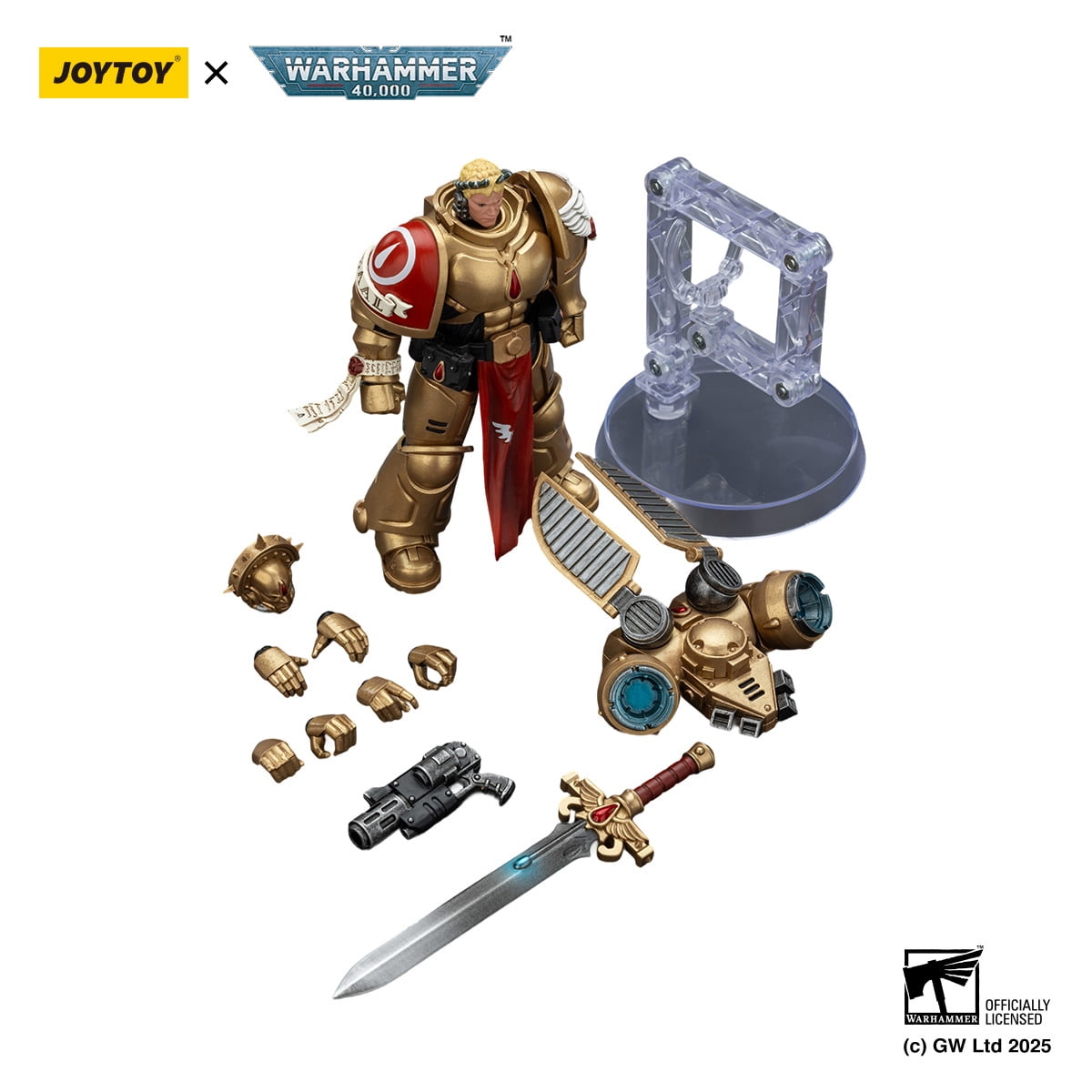 [IN STOCK] JOYTOY Warhammer 40K 1/18 Action Figures Blood Angels Sanguinary Guard 1 with Inferno Pistol and Encarmine Blade