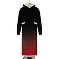 thumbnail image 4 of Bovxnpu Men's Bathrobes Hooded Fleece Long Sleeve Robe With Pockets Plushed Sleepwear, 4 of 5