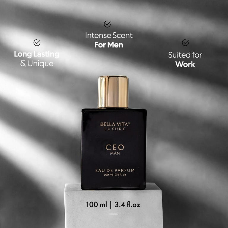 BellaVita Luxury CEO Man Eau De Parfum, 100ml, Long-Lasting Citrus