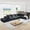 Black, variant on Newest 132" Modular L-Shaped Sectional Sofa Set in Chenille with 6 Pillows for Spacious Lounge, Grey