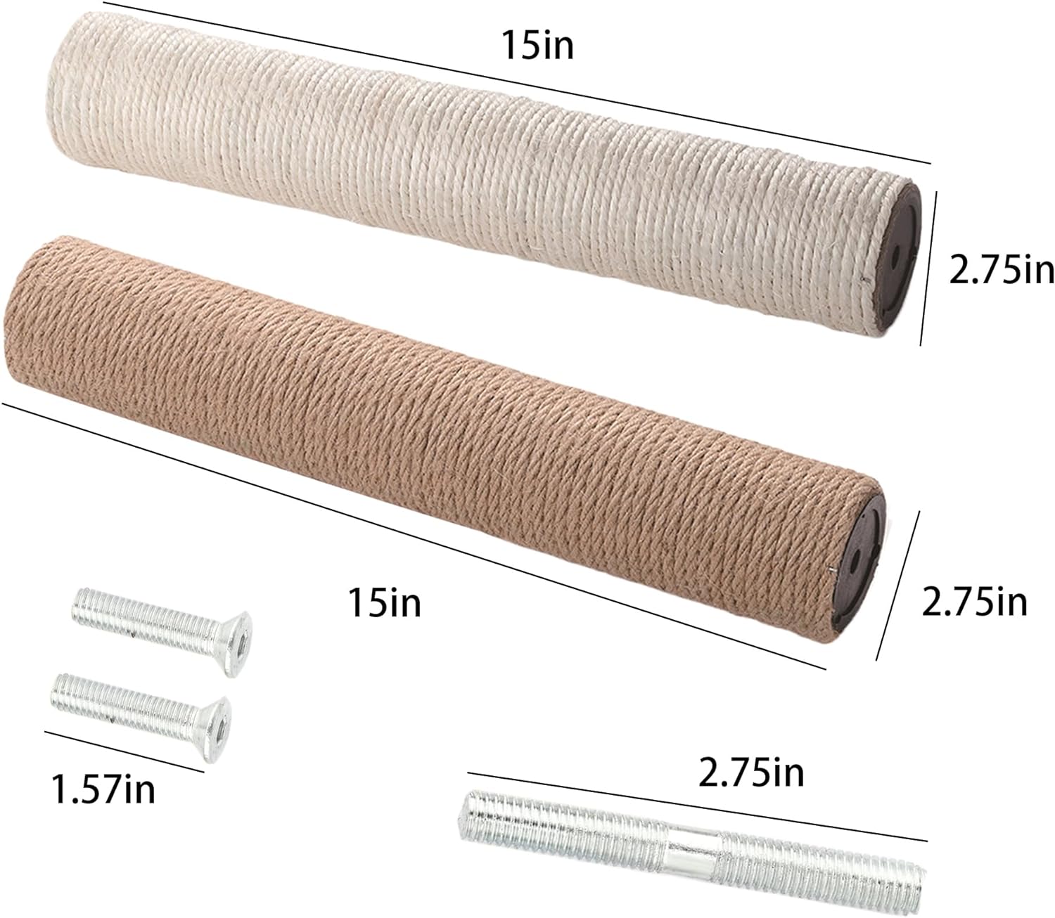 Cat Scratching Post Indoor :15" Tall Cat Scratching Post Indoor,Cat Post Scratcher for Protecting Furniture,Cat Scratch Post Perfect for Small and Medium-Sized Cats,with M8 Screws