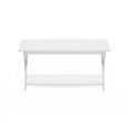 thumbnail image 3 of Modern Simplistic Criss-Crossed Coffee Table, White, 3 of 6