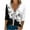 Black, variant on IROINNID Womens Long Sleeve V-Neck Shirts Printed Lace Three Quarter Sleeves Blouse Home Tops,White