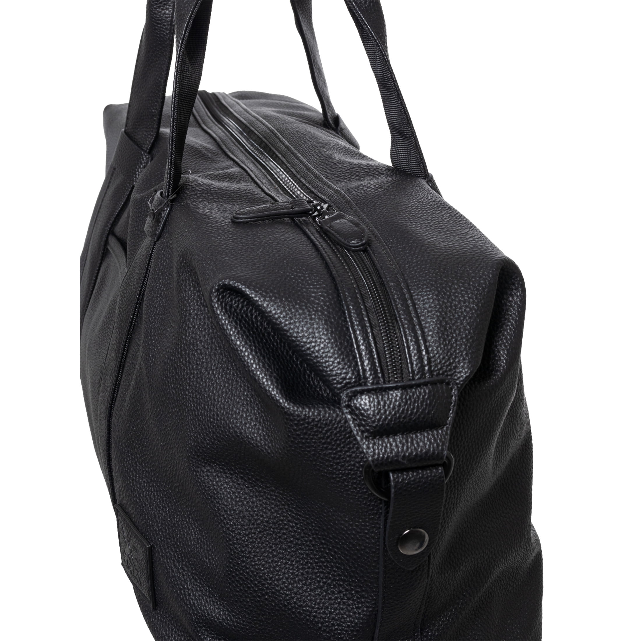 X RAY JEANS Mens Pebbled Faux Leather Travel Duffel Bag, Black, OS