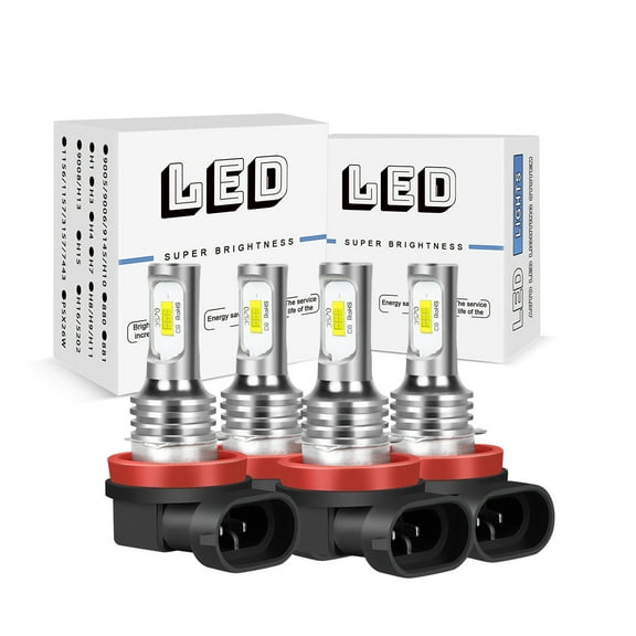 IHNZCB LED Headlight Bulbs H11 High Low Beam Light Bulbs Replacement Halogen, 6000K White, Plug and Play, Pack of 4