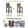 thumbnail image 3 of Western Texas Star Retro Bar Stool Covers Set of 4, Vintage Farmhouse Brown Teal Wooden Stretch Bar Chair Covers with Backs, Removable Pub Counter Height Chair Cover for Kitchen Dining Room Cafe, 3 of 7
