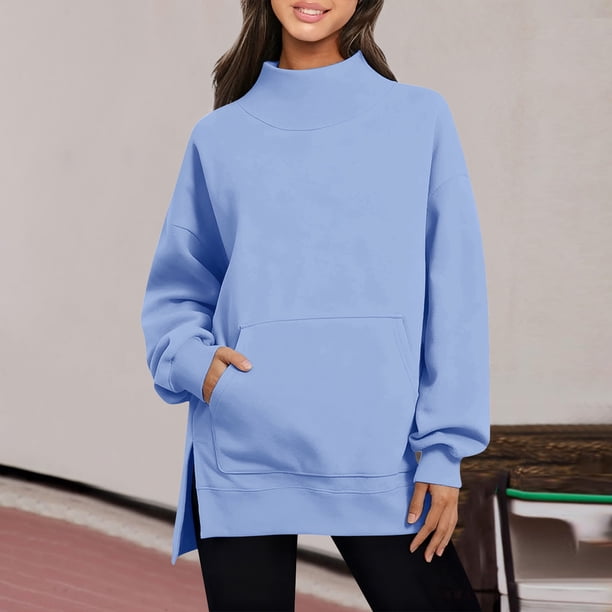 Ounisa Womens Oversized Sweatshirts Turtleneck Pullover Long Sleeve Hoodies Tops Fall Fashion Outfits 2025 Clothes