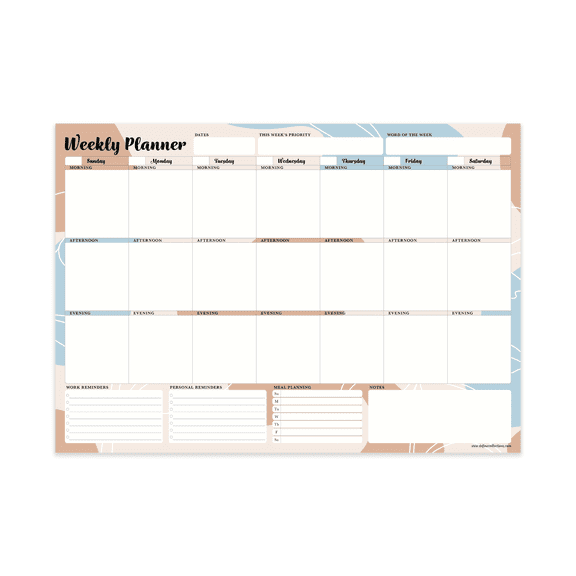 Define Weekly Desk Planner, A4 (8.27" x 11.69"), 52 Pages, 52 Count