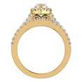 thumbnail image 3 of Marquise Cut Halo Diamond Wedding Ring Set 1.25 CT 14K Gold (F,VS1), 3 of 5