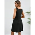 thumbnail image 6 of Chiclily Summer Sleeveless Dress Casual Beach Cover up Tank Sundress with Pockets, Black M, 6 of 6