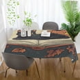 thumbnail image 3 of Yayeee Tablecloths 54" x 54" Rectangle Wrinkle Resistant Party Table Cover, Black Halloween Cat, 3 of 8