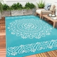 thumbnail image 3 of Outdoor Rug x Reversible Outdoor Plastic Straw Rug Large Outdoor Patio Rug RV Mat Outside Indoor Outdoor Rugs for Patio RV Balcony Deck Picnic Backyard Porch Grey, 3 of 7