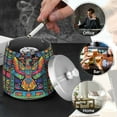 thumbnail image 4 of Yayeee Ashtray with Lid for Cigarette Smokeless Stainless Steel Home Ash Holder, Abstract Eagle, 4 of 7