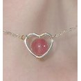 thumbnail image 2 of Oro Rosa Piedra Cadena Redonda Dije Ajustable Mujeres Collar Día de Cumpleaños Día de San Valentín Regalos para Mujeres y Niñas, 2 of 8