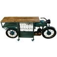 thumbnail image 2 of MGM Marketing Metal And Mango Wood Teal Bike Bar 10-10-04-012, 2 of 4