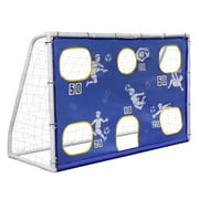 O’Force Soccer Goal Set, 3-in-1 with Target Cloth Football Goal, Portable Folding Football Goal for Backyard Practice Beach Communities Schools, 6 * 4 ft PVC Pipe, White