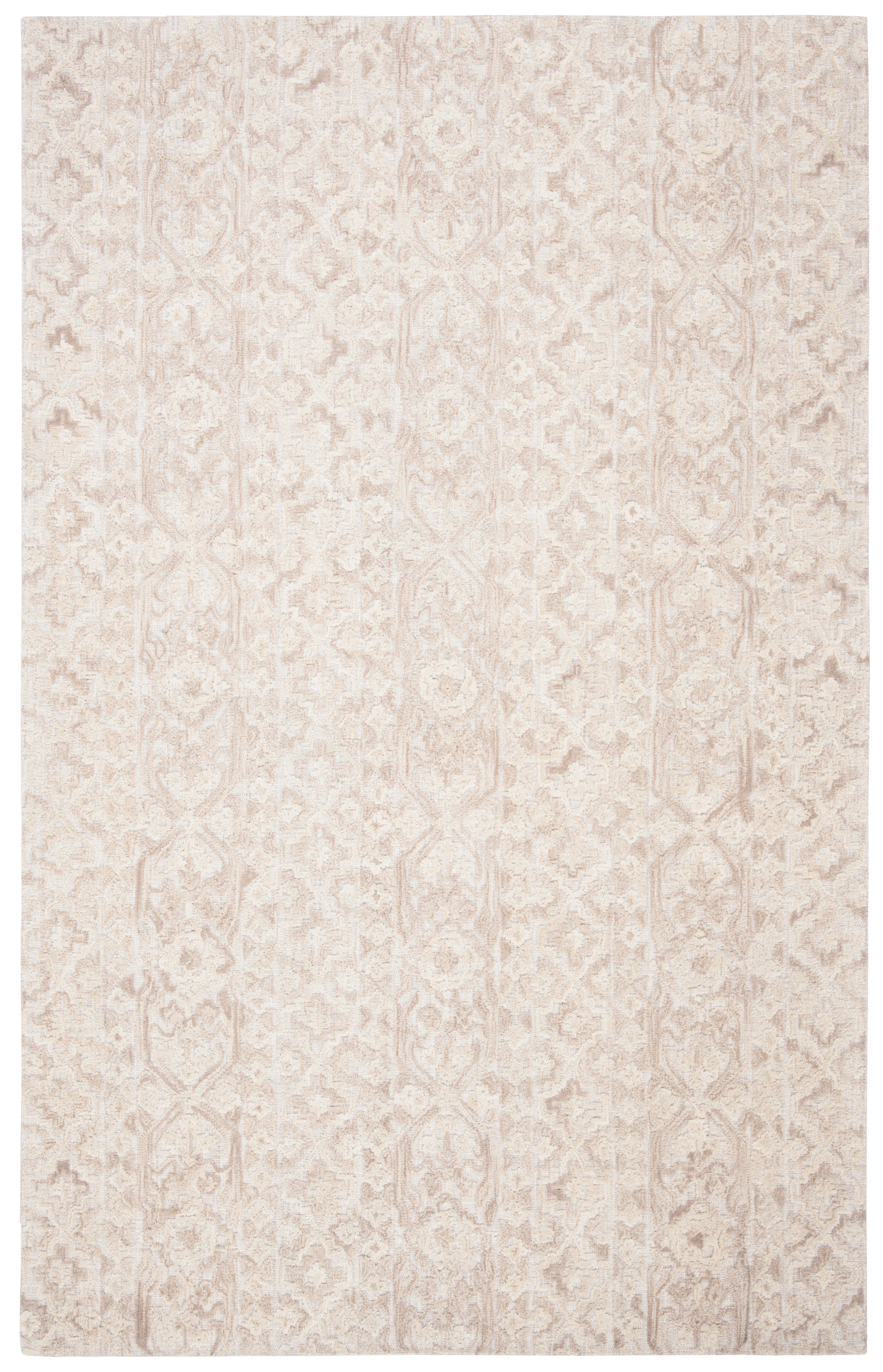 SAFAVIEH Abstract Spencer Distressed Wool Area Rug, Beige/Light Brown, 9' x 12'