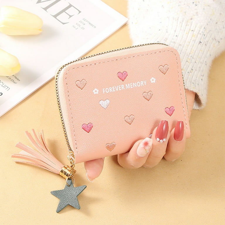 Womens Wallet with Slots Small Wallets for Women Bifold Slim Coin Purse  Zipper Id Card Holder 