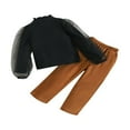 thumbnail image 1 of Ensembles d'Automne pour Enfants Hauts à Manches Longues Côtelés en Patchwork en Maille Pantalons en Velours Côtelé, 1 of 6