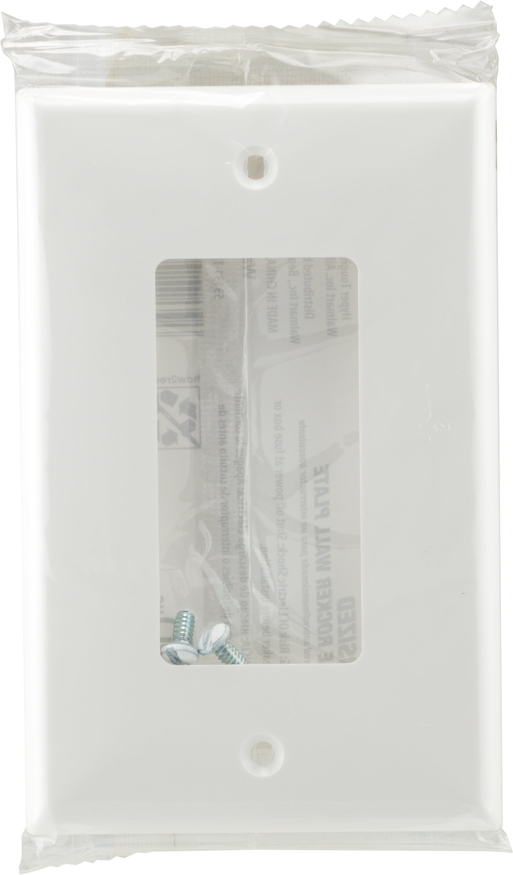 Hyper Tough Oversized Wall Plate, Single Rocker, 0A, White Nylon, 5in – 53131
