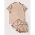 thumbnail image 2 of Contrast Binding Satin Pajama Set, 2 of 2