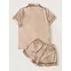 thumbnail image 2 of Contrast Binding Satin Pajama Set, 2 of 2