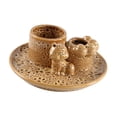 thumbnail image 3 of Porta incienso, decoración del hogar, centros de mesa, adorno de mesa, plato de vela de gato, portavelas de cerámica para sala de estar, casa de té Manchas marrones, 3 of 8