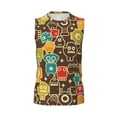 thumbnail image 6 of Lsque Robot and Monsters Print Men's Cotton Blend Sleeveless Muscle Shirts (S-3XL)- Moisture Wicking, Odor Protection, UPF 30+,X-Large, 6 of 8